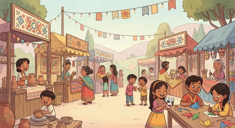 Illustration for 🎨 Amazing Cultural Crafts Around the World