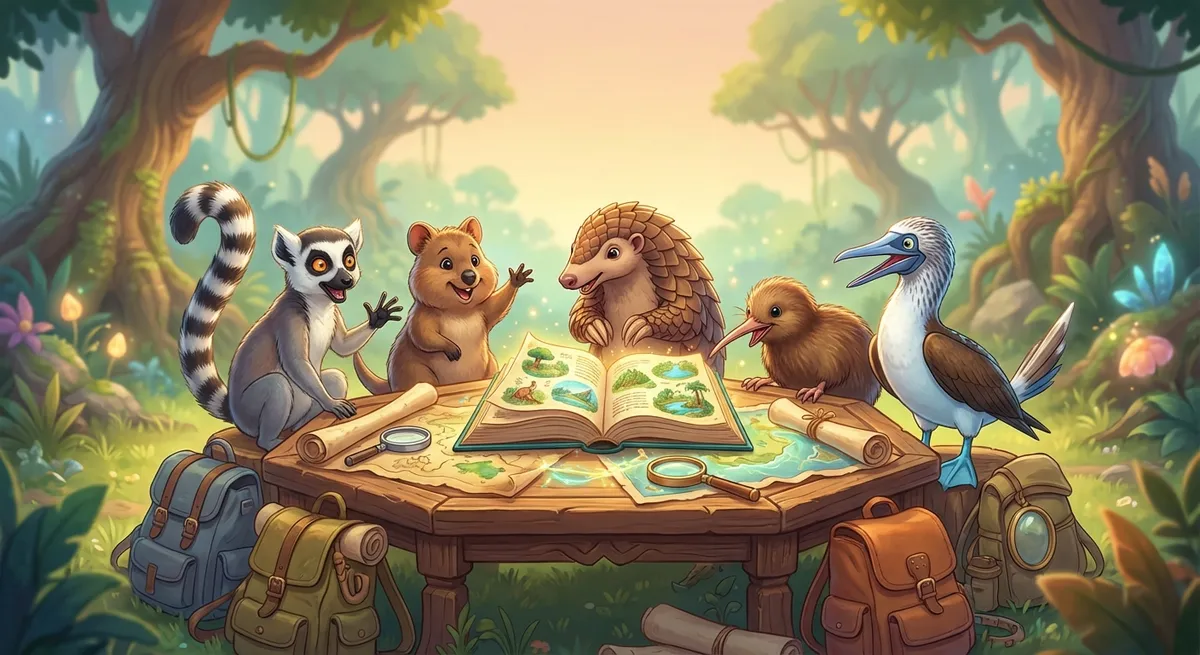 Illustration for Amazing Endemic Animals 🌍