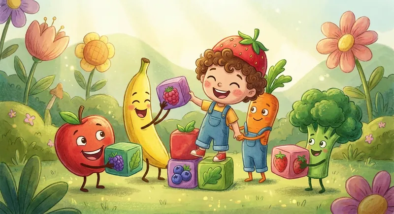 Illustration for 🌟 Amazing Vitamins: Tiny Helpers for a Happy Body!