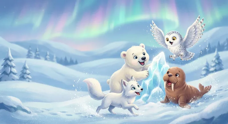 Illustration for Arctic Animals: Cold‑weather Friends ❄️