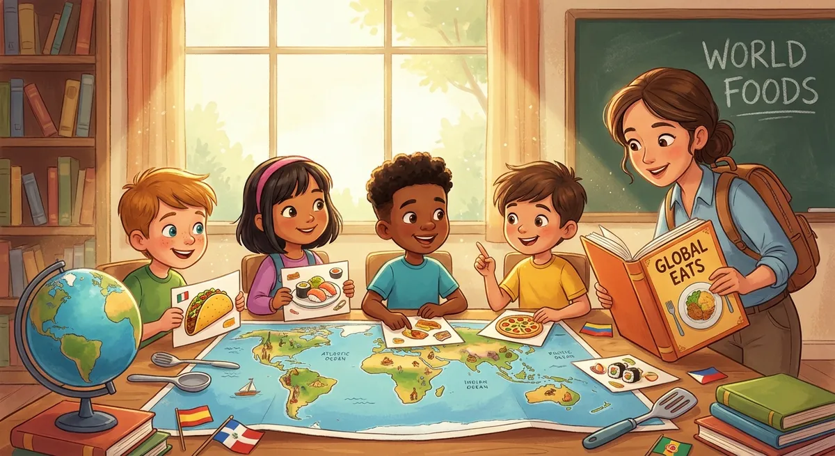 Illustration for 🌎 Around the World on a Plate: Discovering Global Foods