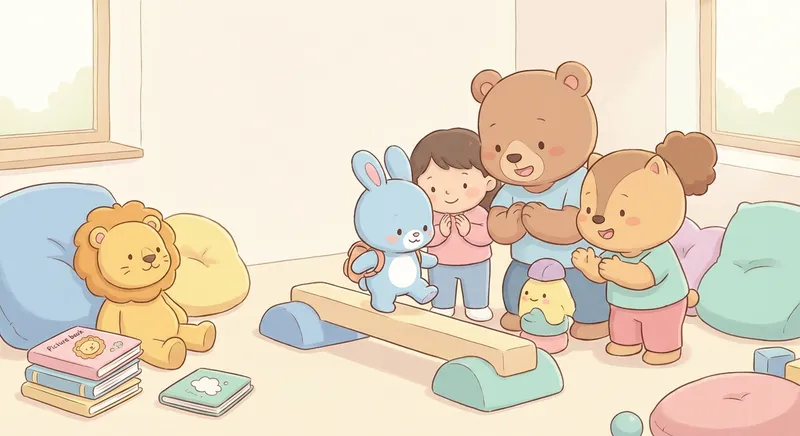 Being Brave learning scene, Being Brave learning scene filled with curiosity and joy, gentle pastel illustration designed for ages 3-4, rounded shapes, caring expressions, text-free illustration with clean unmarked background, balanced composition, soft cinematic lighting, harmonious color palette, inviting and joyful mood