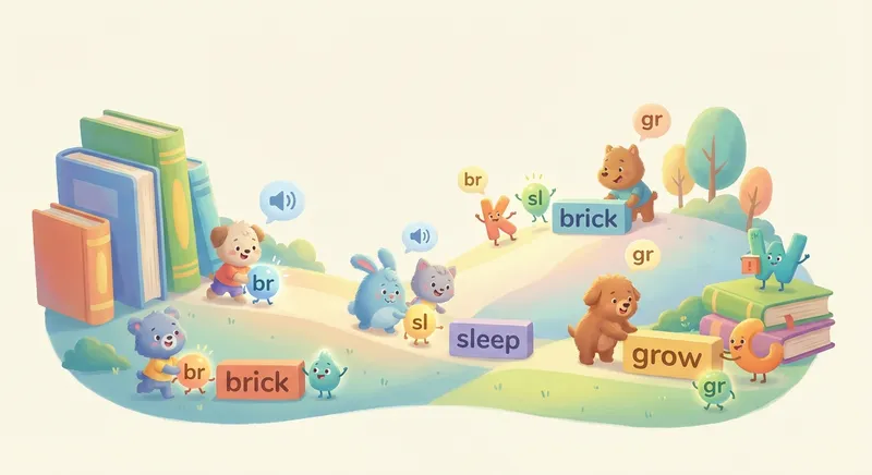 Illustration for 🎉 Blends: Tiny Sound Teams in Words