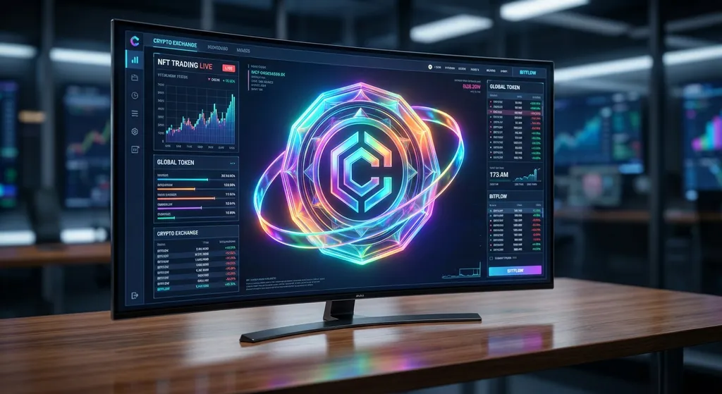 colorful online token on a screen