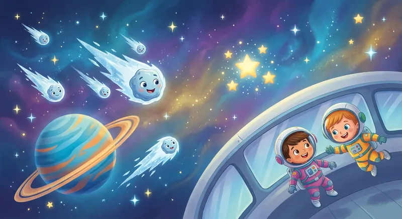 Illustration for 🌟 Comets: the Snowy Travelers of Space
