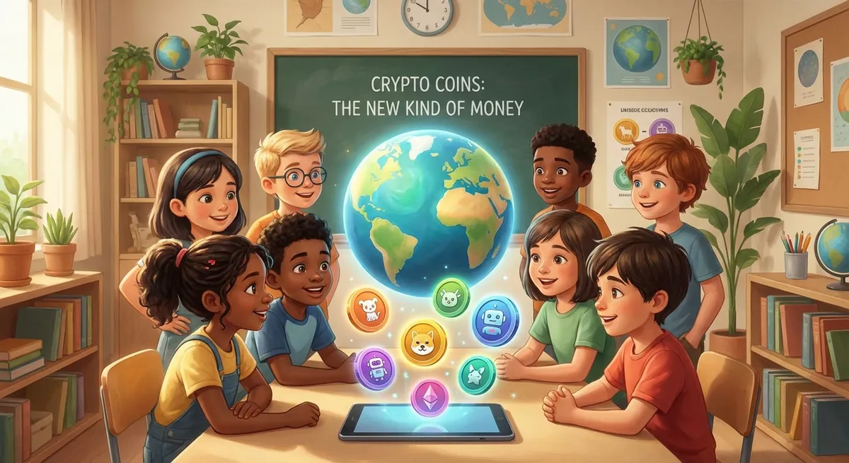 Illustration for 🌟 Crypto Coins: the New Kind of Money