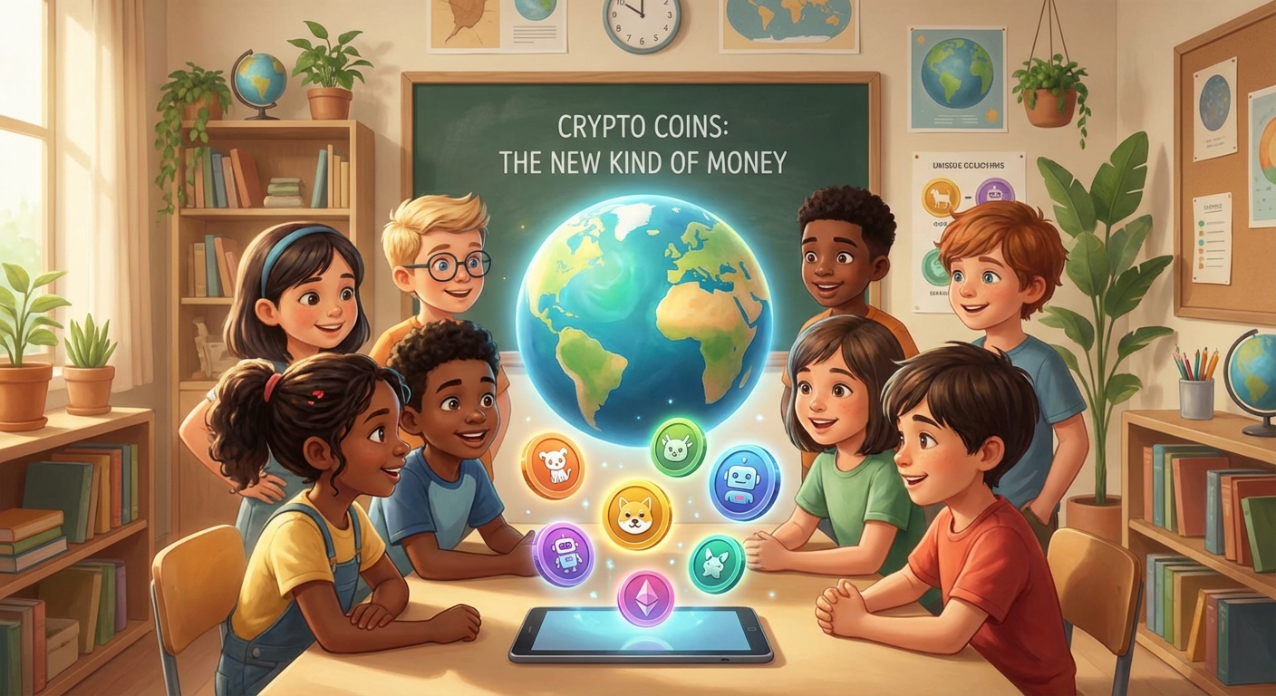 Illustration for 🌟 Crypto Coins: the New Kind of Money