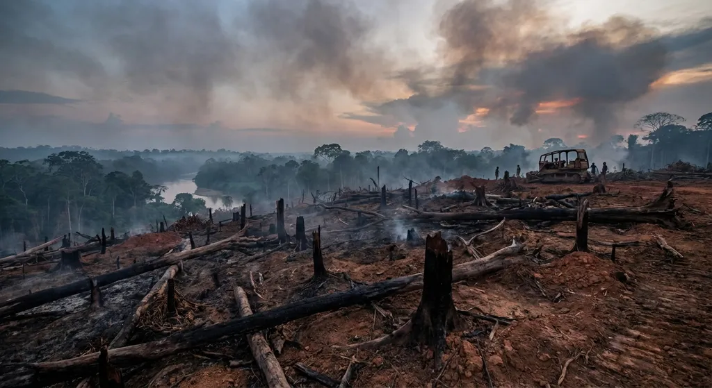 deforestation in a rainforest