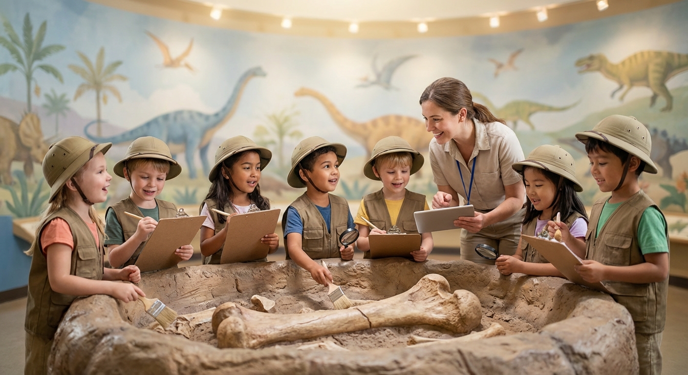 Illustration for Dinosaur Discoveries: Unearthing the Past