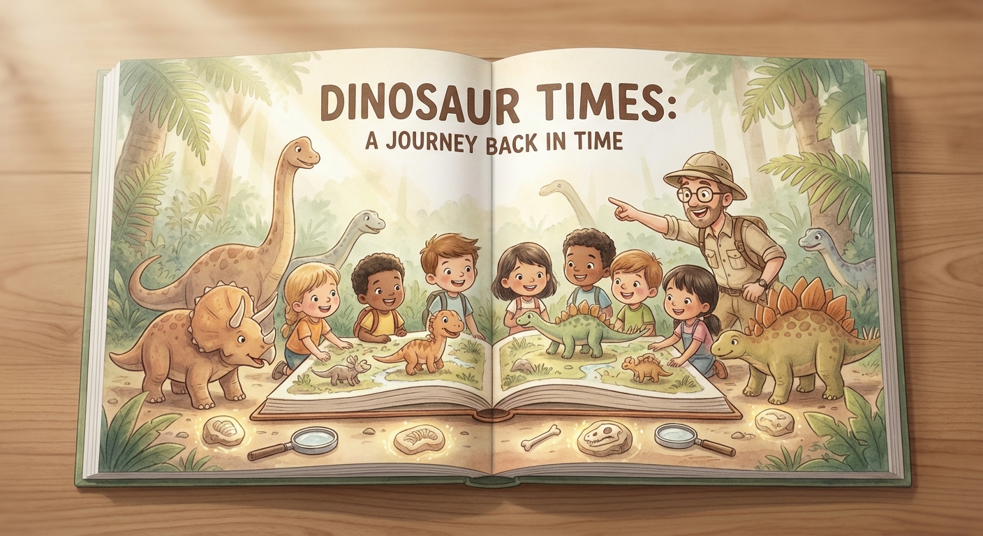 Illustration for 🦕 Dinosaur Times: A Journey Back in Time