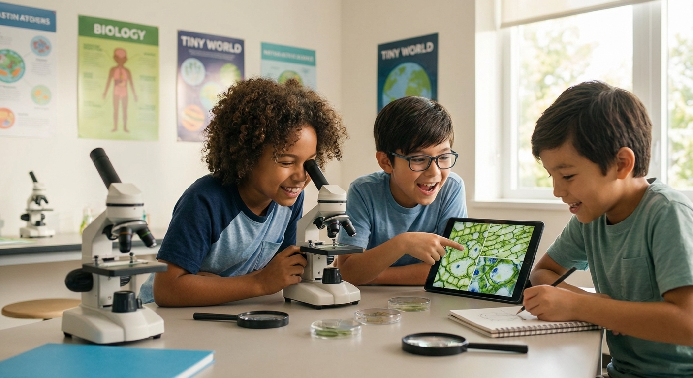 Illustration for 🔬 Discover the Tiny World: Microscopes!