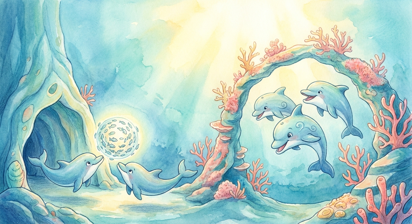 Illustration for 🐬 Dolphins: Ocean Acrobats
