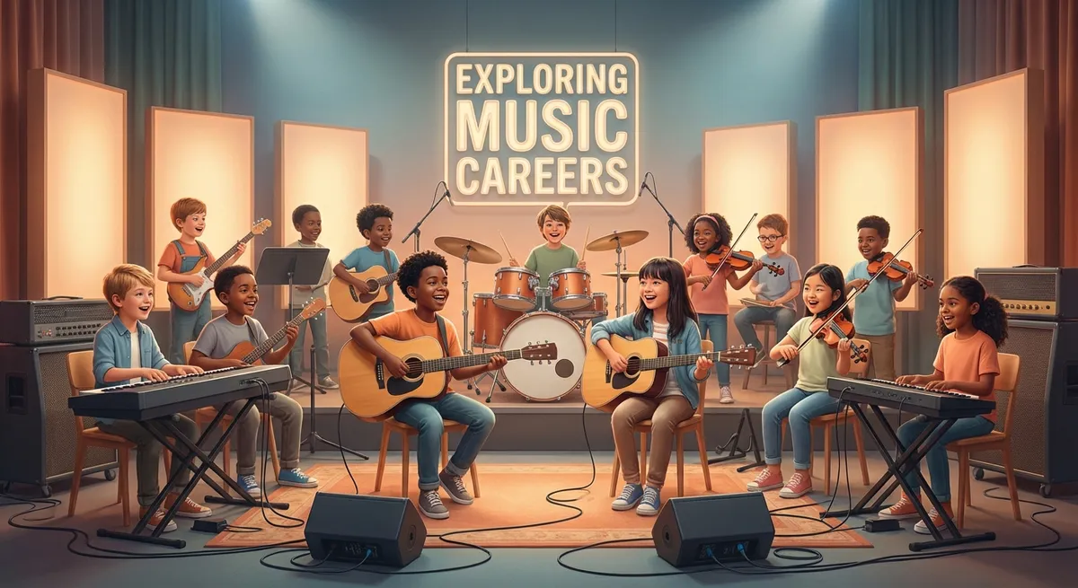Illustration for 🎵 Exploring Music Careers: from Stage to Studio