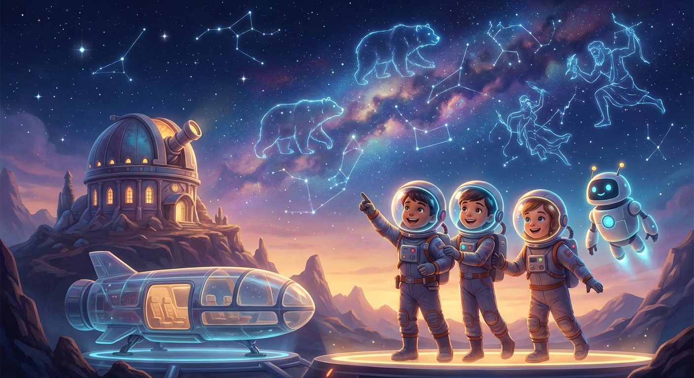 Illustration for 🌟 Exploring the Night Sky: Constellations