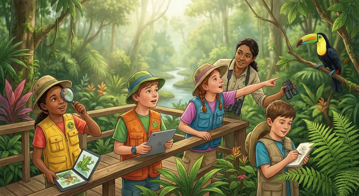 Illustration for Exploring the Rainforest: Animals and Plants