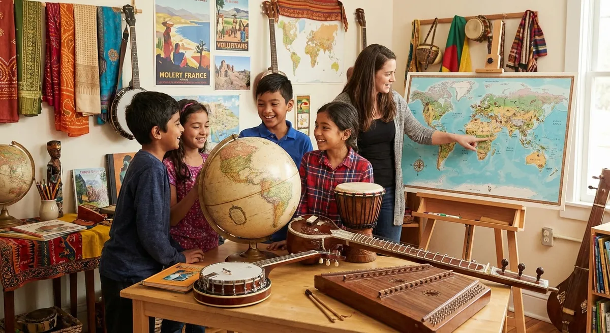 Illustration for 🎵 Folk Music Around the World