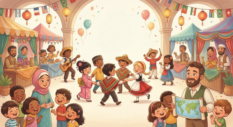 Illustration for 🎉 Fun Festivals Around the World