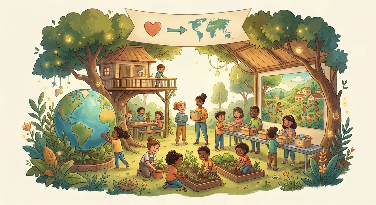 Illustration for 🌟 Giving & Growing: How Charity Helps You and the World