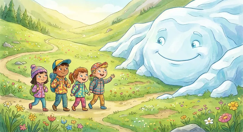 Illustration for ❄️ Glaciers: Nature’s Big Ice Blocks