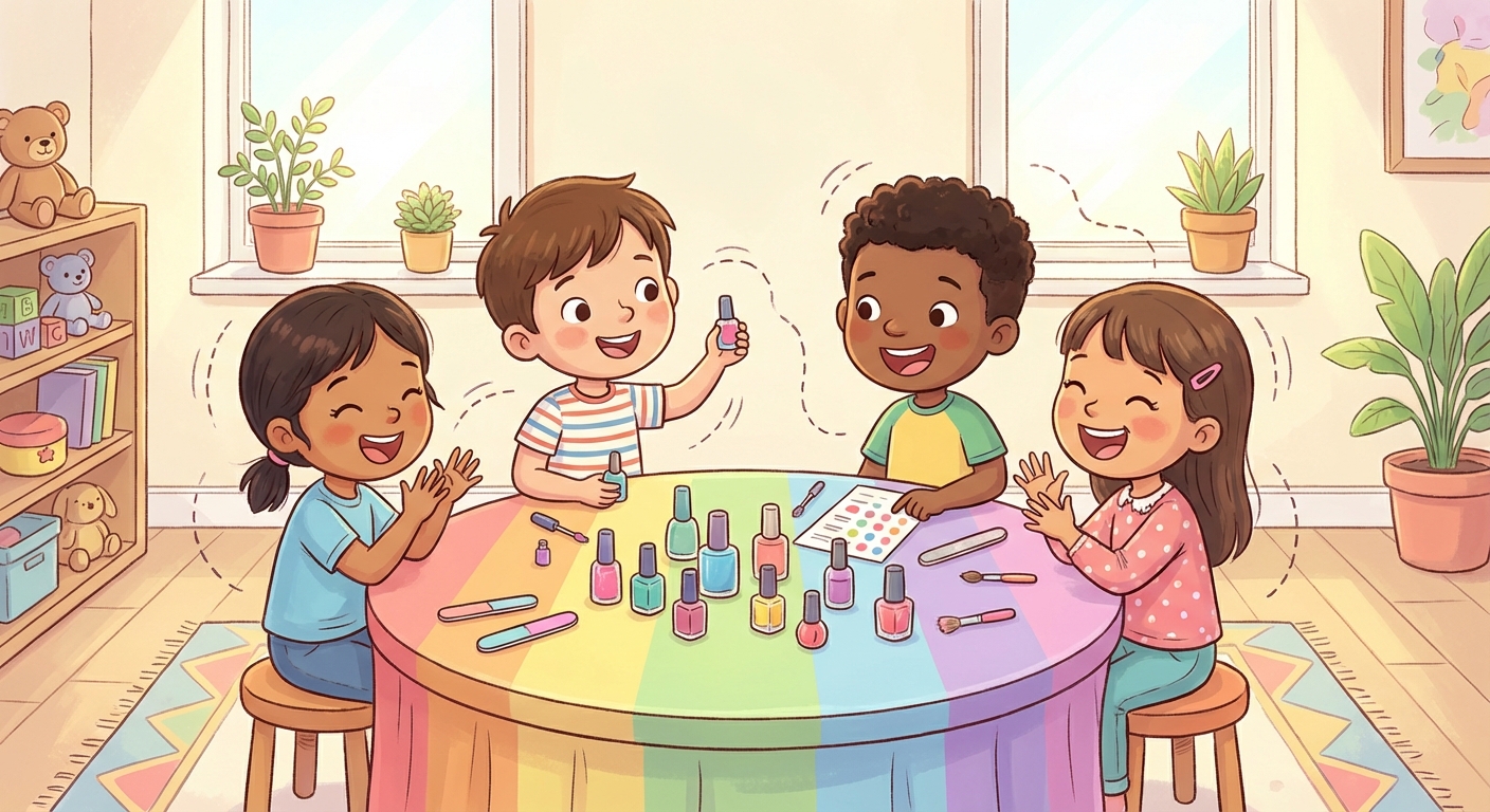 Illustration for 🌟 Happy Hands: Simple Nail Care for Kids