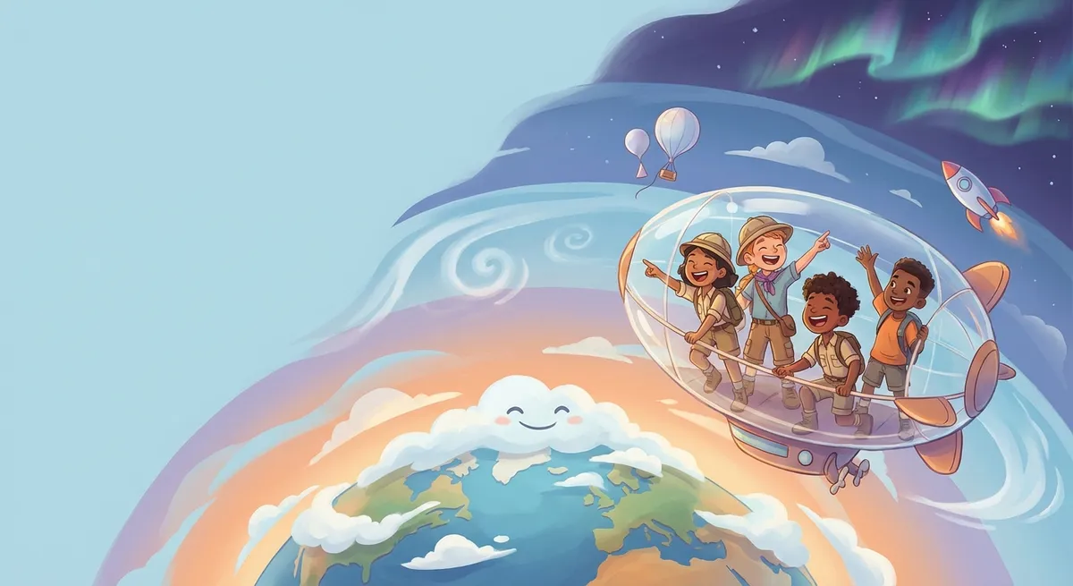 Illustration for 🌎 Journey Through the Sky: the Layers of Earth’s Atmosphere