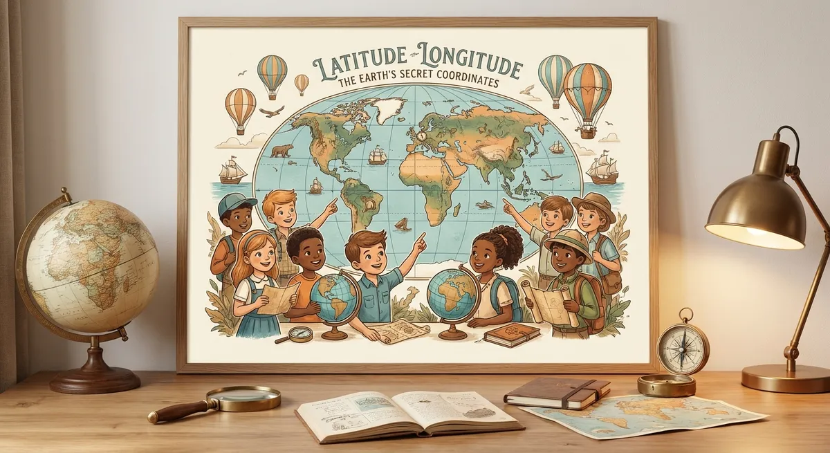 Illustration for 🌍 Latitude & Longitude: the Earth’s Secret Coordinates