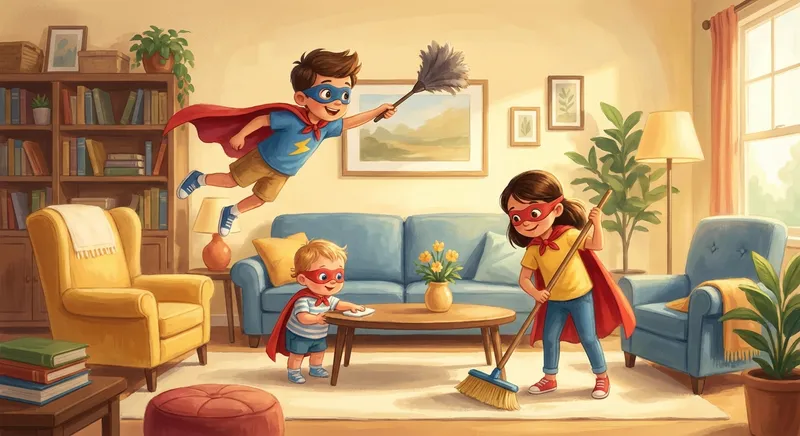 Illustration for 🌟 Let’s Be Cleaning Superheroes!