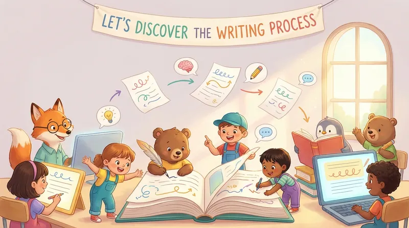 Illustration for 🎉 Let’s Discover the Writing Process!
