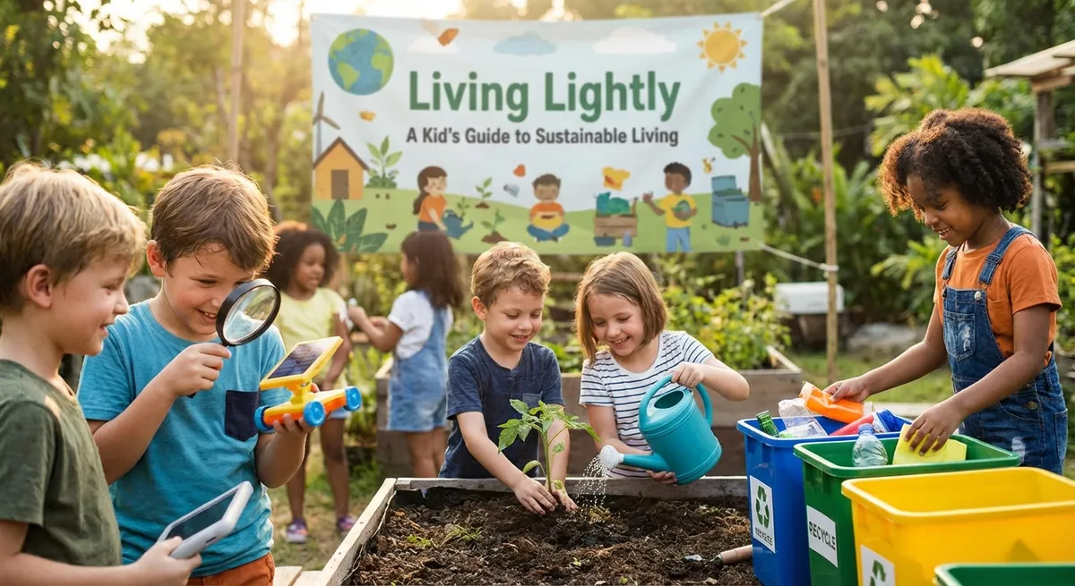 Illustration for 🌱 Living Lightly: A Kid’s Guide to Sustainable Living