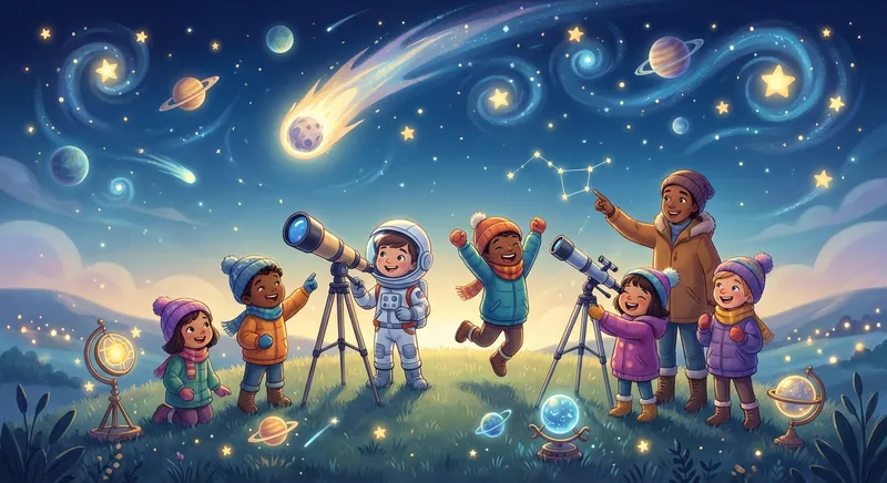 Illustration for 🌟 Look Up! Telescopes and the Night Sky