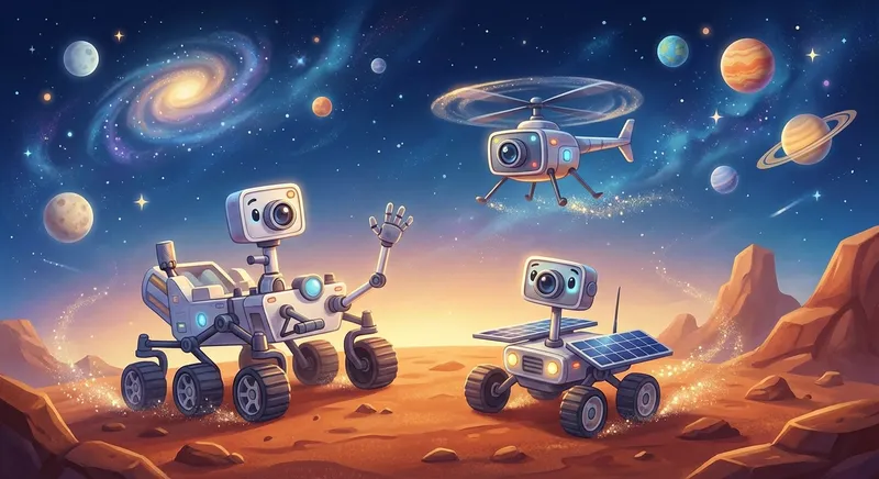 Illustration for 🚀 Meet the Mars Rovers!