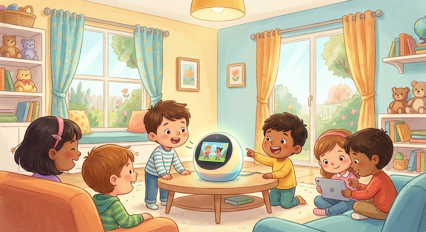 Illustration for 🎤 Meet the Talky Helpers: Voice Assistants!