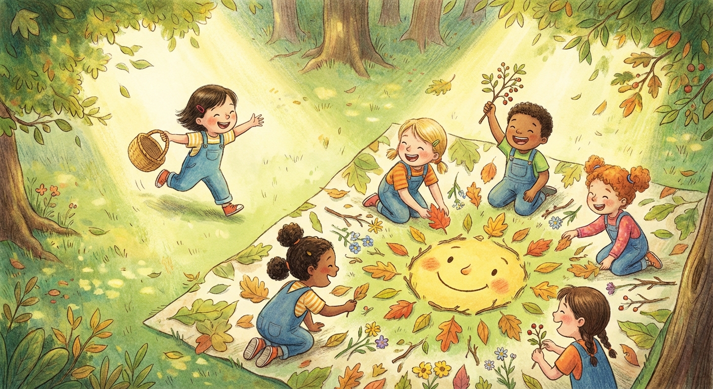 Illustration for 🌿 Nature Art: Creating Beauty with the Outdoors