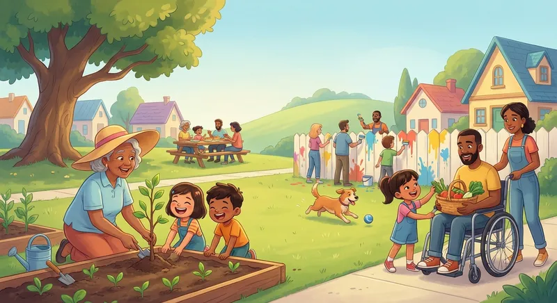 Illustration for Neighborhood Helpers