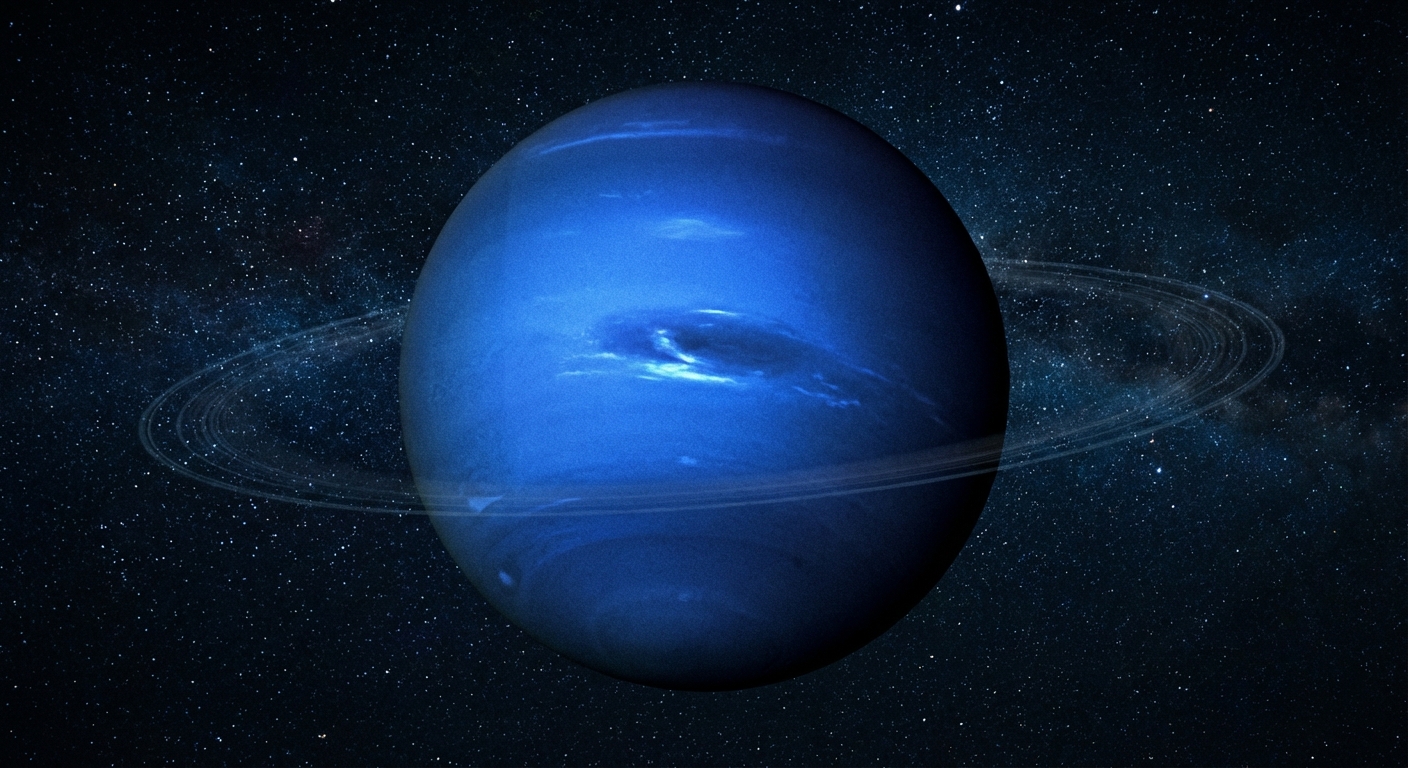 Neptune planet blue