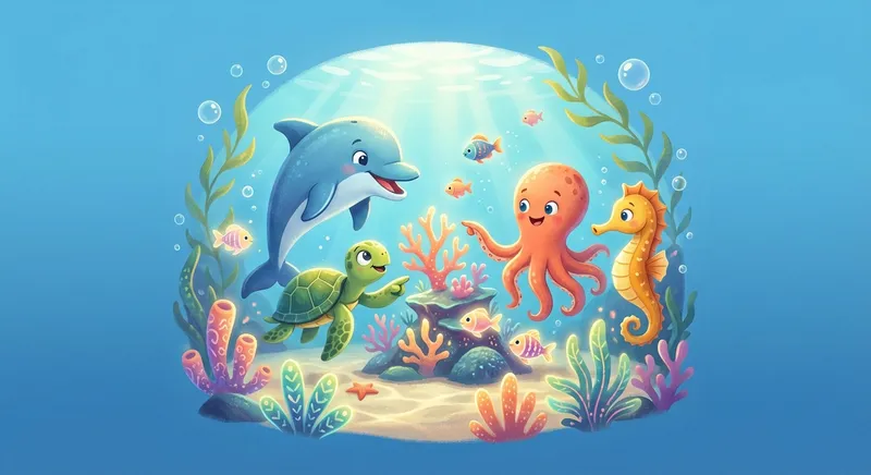 Illustration for 🌊 Ocean Animals Adventure