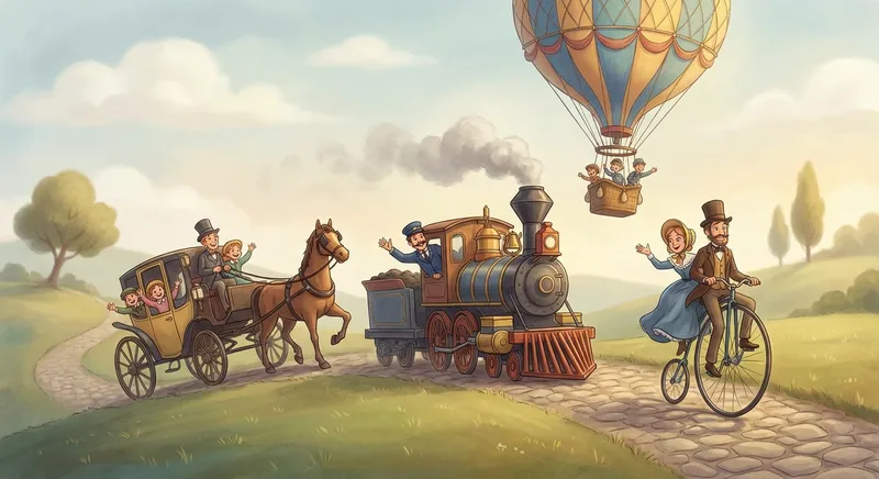 Illustration for 🚲 Old Transportation: How People Moved Long Ago