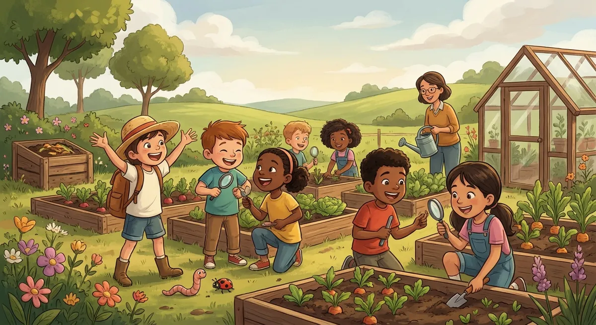 Illustration for 🌱 Organic Farming: Nature’s Gentle Way to Grow Food