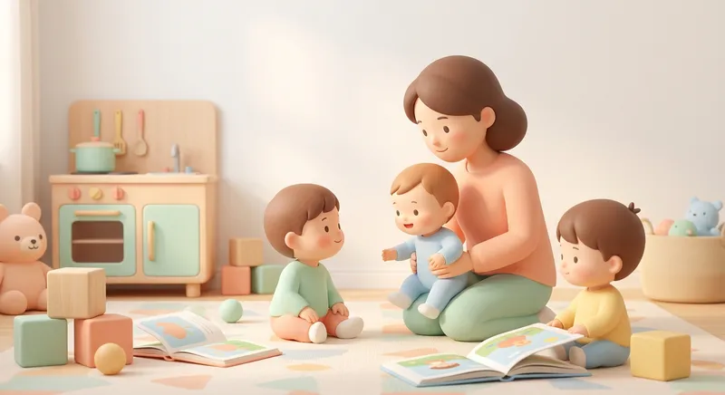 Play Time at Home learning scene, Play Time at Home learning scene filled with curiosity and joy, gentle pastel illustration designed for ages 3-4, rounded shapes, caring expressions, text-free illustration with clean unmarked background, balanced composition, soft cinematic lighting, harmonious color palette, inviting and joyful mood