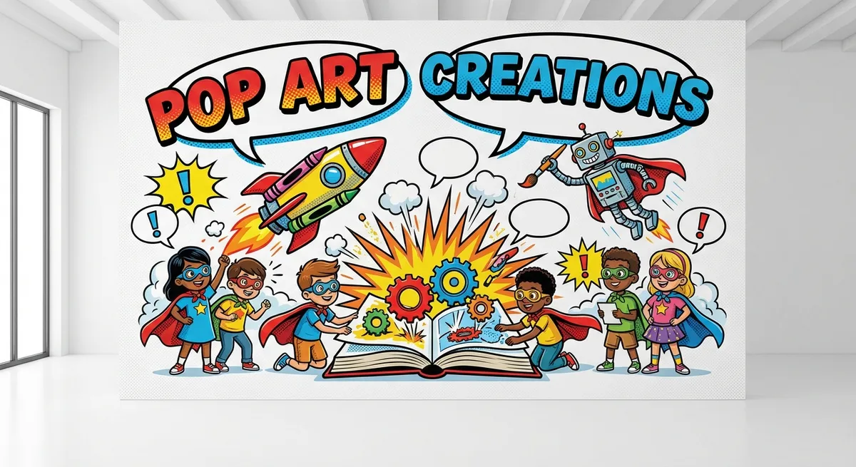 Illustration for 🎨 Pop Art: Colorful Creations That Jump off the Page!
