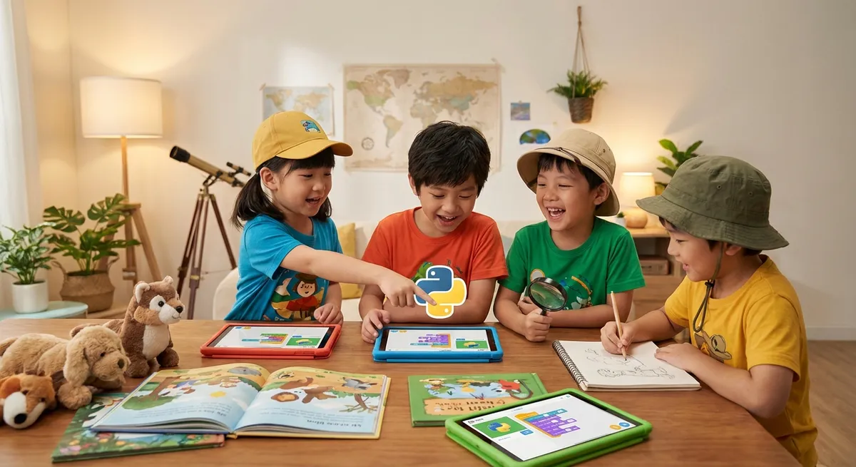 Illustration for 🐍 Python Basics for Young Explorers