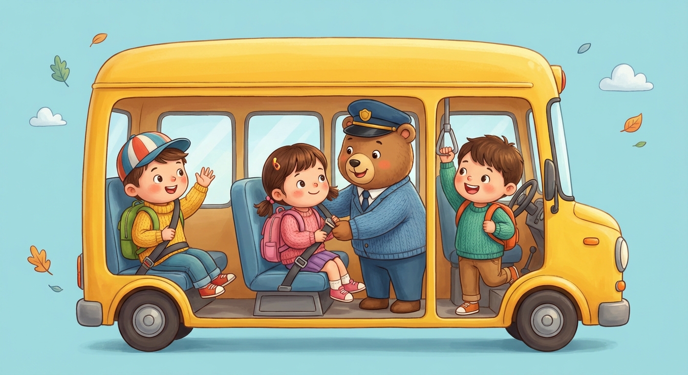 Illustration for 🚌 Safe Adventures on the School Bus