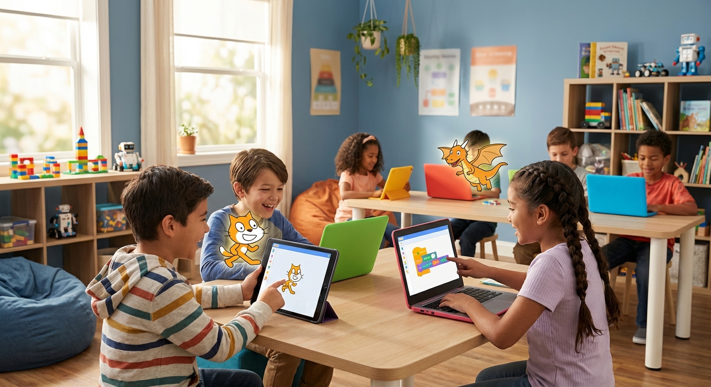 Illustration for 🎨 Scratch Programming: Turn Your Ideas into Interactive Stories