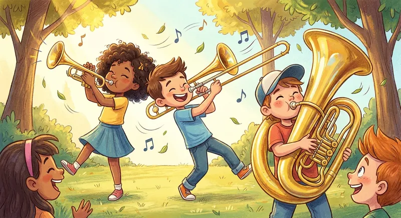 Illustration for 🎺 Shiny Sounds: Discovering Brass Instruments