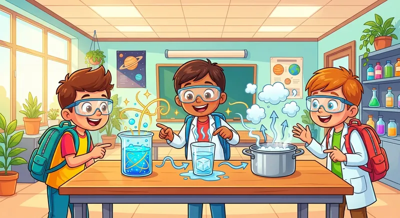 Illustration for 🌟 Solids, Liquids, and Gases