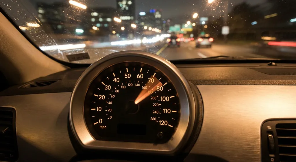 speedometer showing changing speed