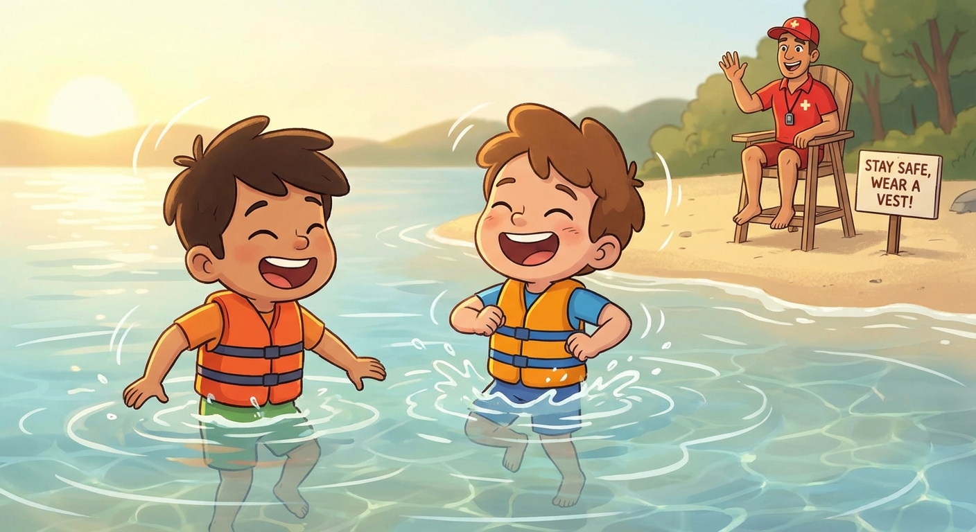 Illustration for 🌊 Splash Safely: Water Safety for Little Explorers