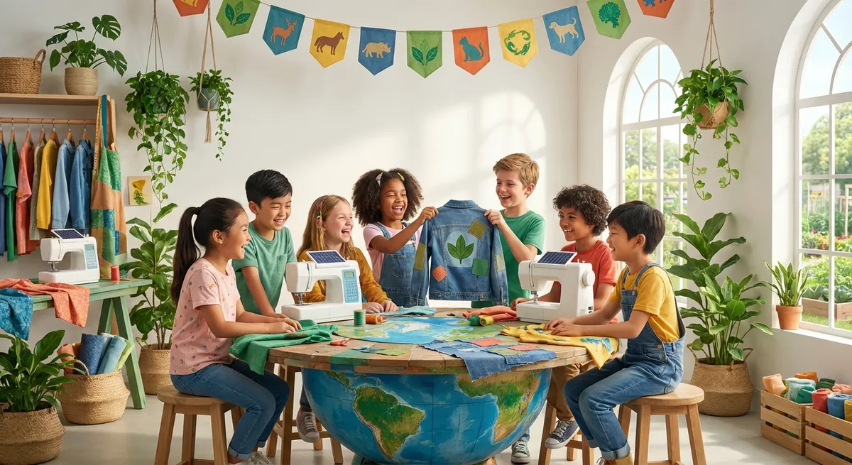 Illustration for 🌿 Sustainable Fashion: Dress Like a Planet Hero!