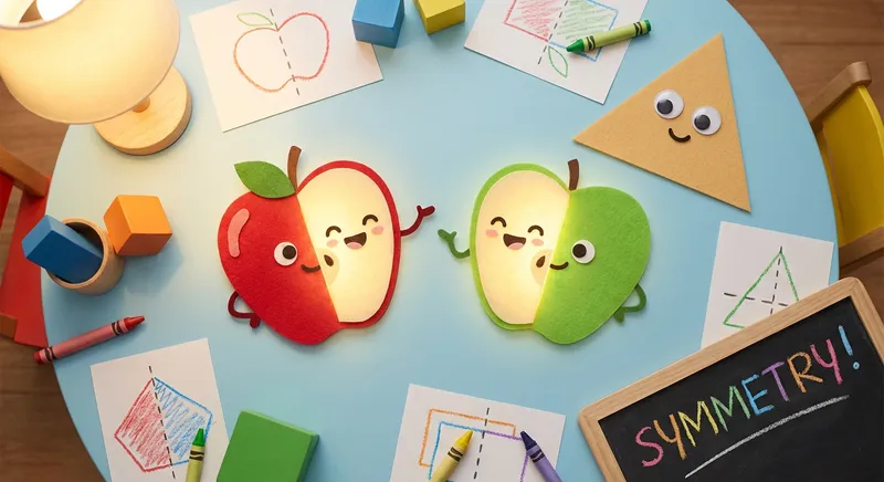 Illustration for 🌟 Symmetry: the Magic of Matching Halves 🌟