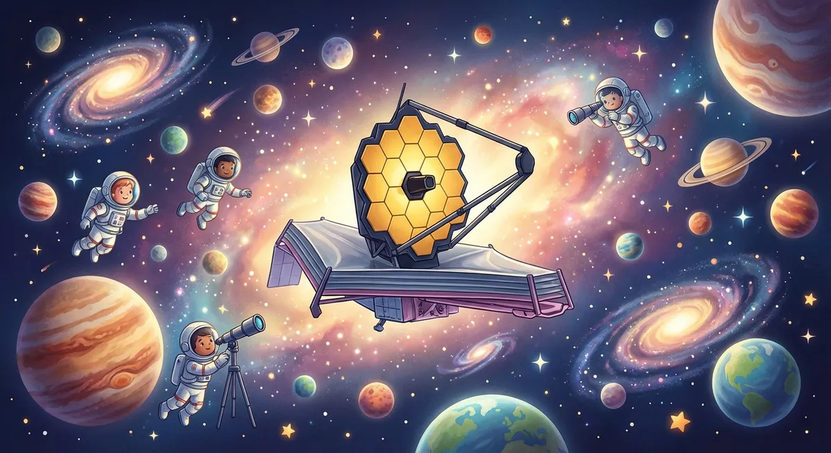 Illustration for 🌌 The Amazing James Webb Space Telescope